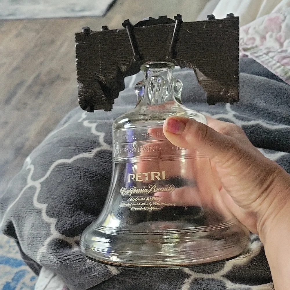 5 For 25.00/Liberty Bell Bottle,by Petri Brandy,Bar Ware,euc